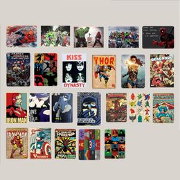 Metal Painting Comics Europe en America Tinplate Tin Painting Bar Home Decoratie Muur Hangende woonkamer Huisdecoratie 20x30cm