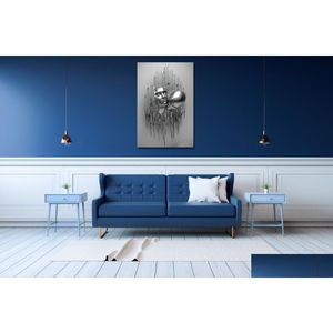 Peinture en métal Figure Affiche Statue Abstraite Toile Amoureux Scpture Affiches Impressions Photos Romantique Décor À La Maison Drop Livraison Jardin Dhbfh