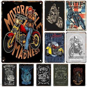 Peinture en métal Love To Ride Motorcycle Skulls Tin Signs Cool Motorbike Club Club Affiche Décor mural pour les cafés Bars de garage Man Cave 11,9x7,9 pouces Cadeau T240505