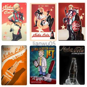 Metalen schilderij Nuka Cola Retro metalen borden Bar Pub decoratieve plaat Fallout muurstickers Game Lovers Art Tin schilderij Vintage Home Decor N258 x0829