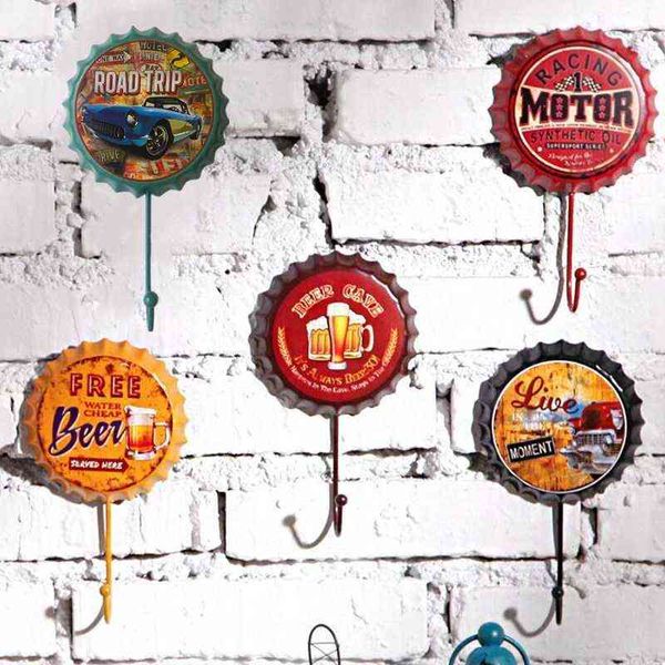 Métal Peinture Rétro Métal Tin Signes Bar Pub Café Garage Stickers Muraux Crochet Crochet Garage Man Cave Home Decor T220829