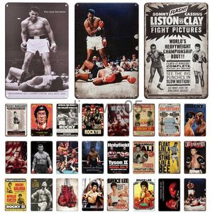 Metal Painting Retro Plate Rocky Metal Signs Vintage Tin Signs Movie Poster for Bar Pub Club Home Theatre Man Cave Boxing Enthusiast Wall Decor x0829