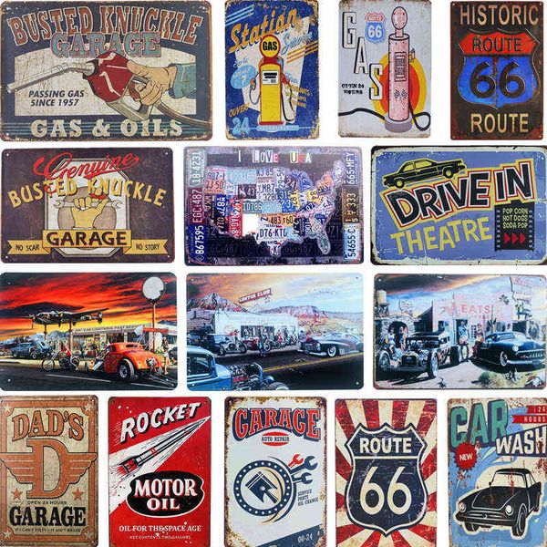 Metal Painting Shabby Chic Dad's Garage Metallblechschild My Tools My Rules Plates Motor Gas Service Repair Motor Garage Poster Home Wall Decor T220829