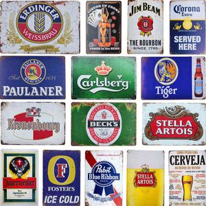 Metal Paintage Vintage Metal Tinne Borden Retro Beer Bar Pub Plaque Poster Man Cave Living Room Wanddecor Bord T220829