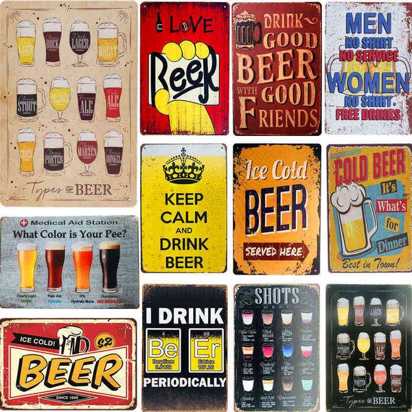 Pintura de metal Vintage Whisky Metal Tin Plaque Wine Vodka Cocktail Bar Sign Pub Man Cave Wall Decor Black Party Poster T220829