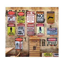 Metalen Schilderij Waarschuwing Tin Toilet Keuken Badkamer Decor Poster Bar Pub Cafe Retro Bord Thuis Restaurant Vintage Borden Bh2209 Drop De Dhjbb