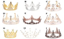 Metalen Parel Happy Birthday Cake Toppers Shining Mini Crown Cake Topper Zoete Feestdecoratie BruiloftEngagement Decor1883280