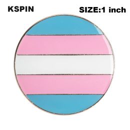 Pin de broche en métal drapeau transgenre Gay Pride Badge Set Square Boutons pour les vêtements 1pcs