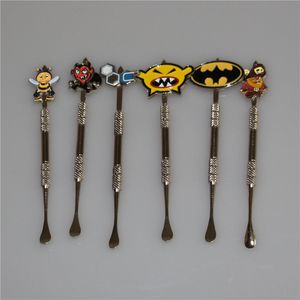 Cartoon Metal Dabber herramientas bongs de vidrio herramienta dab plataformas petroleras accesorios para fumar para tubería de agua de vidrio