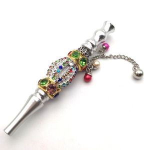 Metalen pijpen waterpijp mond tips shisha roken mondstuk filter sieraden diamant goede creatieve detailhandel groothandel draagbare schaal