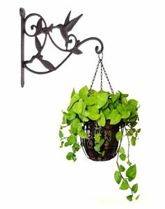 Metalen plantenhanger tuin muur licht beugel hangende bloemplant pot beugel haak plank standaard houder European style1944399