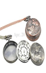 Metalen Zakhorloge Eagle Sigaret Grinder 3 lagen Grinder Tabak Herb Crusher Spice Grinder GR0463943453