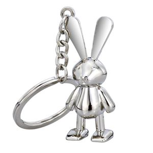 Porte-clés lapin en métal en alliage, Animal mignon, pour filles, porte-clés pour femmes, sac à main, accessoire de charme, cadeaux