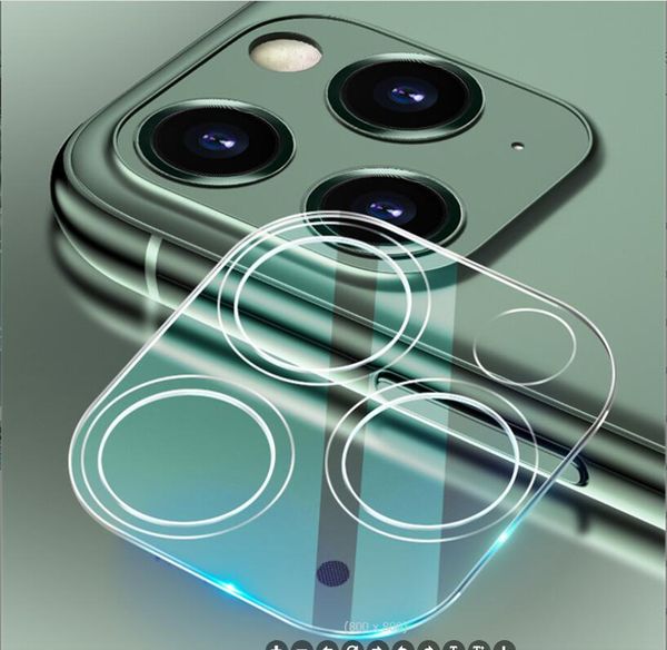 Objectif de caméra arrière en métal Protecteur d'écran entièrement couvert en verre trempé pour iPhone 15 14 13 12 11 pro max Samsung Galaxy Note 20 S21 Ultra Thin 9H