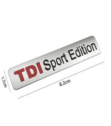 Metal Red Tdi Sport Edition Logo Turbo Car Letter Sticker Emblem CHROME DISCUMAS PARA VW POLO GOLF CC TT JETTA GTI TOUAREG3762347