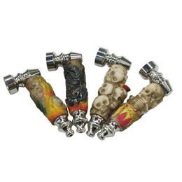 Metalen Hars Straight Type Smoking Pijpen Abstract School Art Pipes Kleine Metalen Pijpen Roken Accessoires te koop