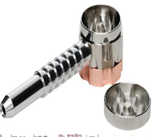 Revólveres de metal seis tuberías de tabaco con tubería de humo de molinillo de hierbas herramientas de molienda de tabaco Hookah Grinder6830613