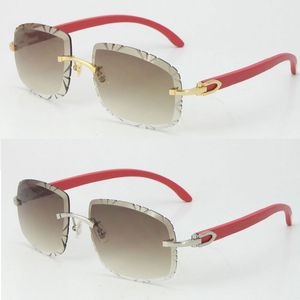 Gafas de sol de madera sin montura de metal para hombres, mujeres, con cara de forma de pera de madera roja, gafas UV400, opción multicolor, lentes de oro de 18 quilates, gafas masculinas y femeninas