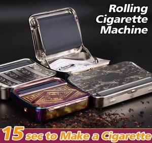 Metalen rolmachine Case Handroller Sigarettenmaker Automatische roldoos Roken Draagbare rol Sigarettenpapier Handmatige tabak Rol1788052
