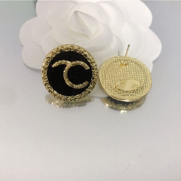 Boucle d'oreille ronde en métal avec lettres pour femmes, Design spécial, pour cadeau de fête
