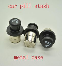 Metal Secret Stash Fumer Car Cigarette Cigarette Light Formed Diversion Hidden Insert Hidden Pill Box Pill Pill Boîte de rangement Boîte