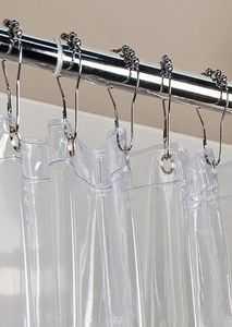 Rondeurs de rideau de douche en métal Crochets avec 5 perles à rouleau Rouleau de salle de bain rideaux rideaux de douche accessoires de toilette HH921862793709