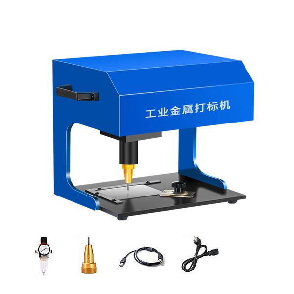 Machine de marquage de plaque signalétique en métal, contrôleur à écran tactile, graveur de lettrage pneumatique électrique pour pièces métalliques