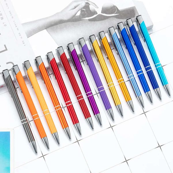 Metal Signature Business Ball Pens Ballen Office School Stationery Ballpens 25 Colors Escribir al estudiante Pen Pen Regalo TH1027 S