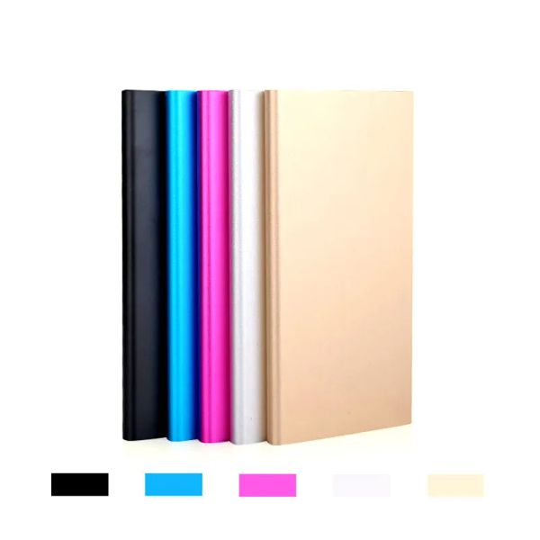 Metal Slim Power Bank 20000mah Cargador de respaldo de batería móvil portátil 2 puertos USB Cargador de emergencia para todos los teléfonos inteligentes ZZ