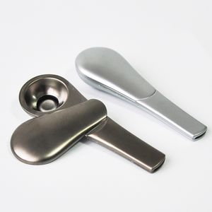 Pipe à fumer en métal Pipe à fumer à la main de 3,9 pouces avec boîte-cadeau noire avec deux couleurs plates-formes pétrolières Dab Rigs pour la vente en gros