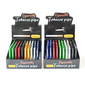 Fumer Pipes Cigarette Bat Métal One Hitter Pipe 100pcs / Box 78mm Longueur OCigarette Bat dab plate-forme pétrolière