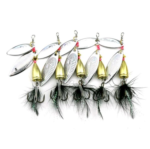 Metal SpinnerBaits de buceo profundo Cebado de pesca 78 cm 11g láser spinner vib cuchillas de pesca señora8142683