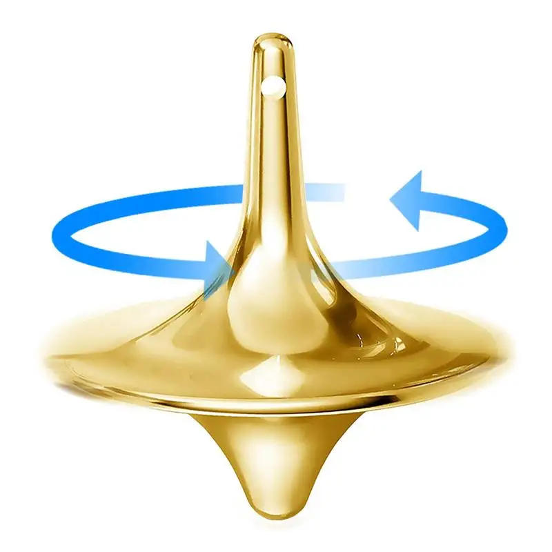 Metal Spinning tops liga giroscópio de aço prateado
