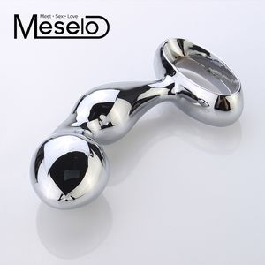 Jouet sexuel anal en acier inoxydable en métal pour homme, produits érotiques de masseur anal de perles, jouets de stimulation de la prostate de massage de plug anal pour hommes Y1892804