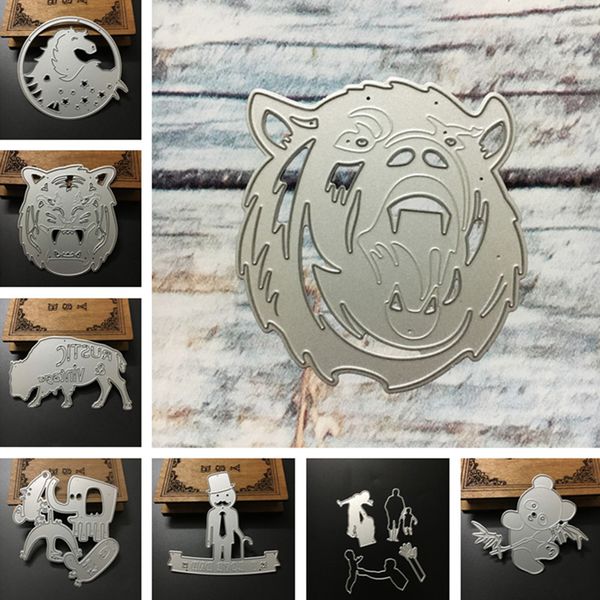 Metal Steel Cars Animaux Snowflake Cut Dies Pochoir pour bricolage Scrapbooking Album Carte en papier PHOTO PHOTAIRE