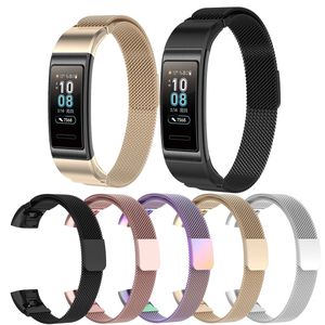 Bracelet en métal pour Huawei band 3 pro montre intelligente Bracelets en acier inoxydable bande 4 Pro boucle magnétique Correa 240116