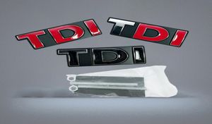 Insigne d'emblème de gril de calandre avant de voiture TDI en métal Logo012345697446