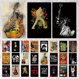 Cartel de chapa de Metal Retro Music Rock Band Roll Signs Vintage Music Poster Arte de la pared Decoración para música Café Pub Club Bar Placa de hierro 30X20cm W03