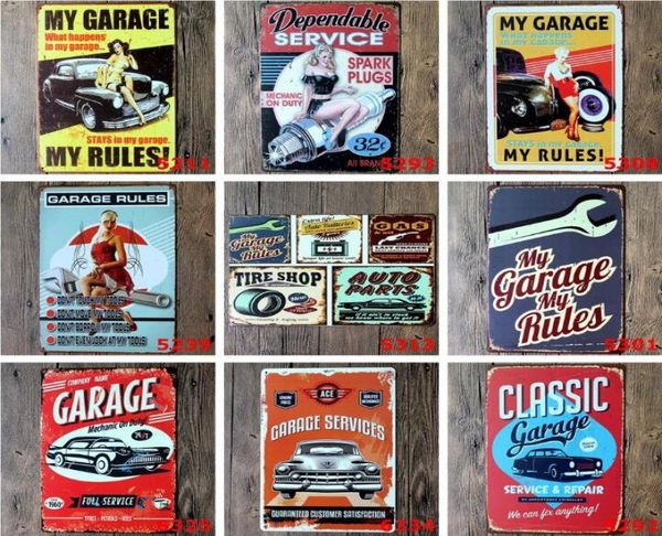 Letreros de chapa de metal Sinclair Motor Oil Texaco poster decoración de bar en casa imágenes artísticas de pared Letrero de garaje vintage Man Cave Retro Signs 20X30cm5628789