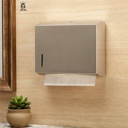 Metalen tissue box houder papieren handdoek dispenser goud openbare toilet Dubbele muur roestvrij stalen wandmontage zonder ponsen FH020 201222