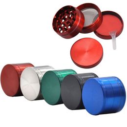 Molinillo de tabaco de metal, accesorios para fumar, triturador de hierbas, aleación de zinc, 4 piezas, 40mm, 50mm, 55mm, 63mm, red de filtro, molinillos de hierba seca