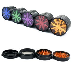 Metalen tabak rokende kruidengrinders 63 mm aluminium legeringslijsten met heldere bovenraamverlichtingsmolen 5colors ZZA13511