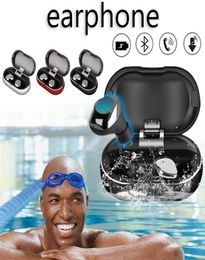 Métal TWS Bluetooth écouteur IPX7 natation casque sans fil Sport étanche écouteurs stéréo casque avec boîte de chargement2153165