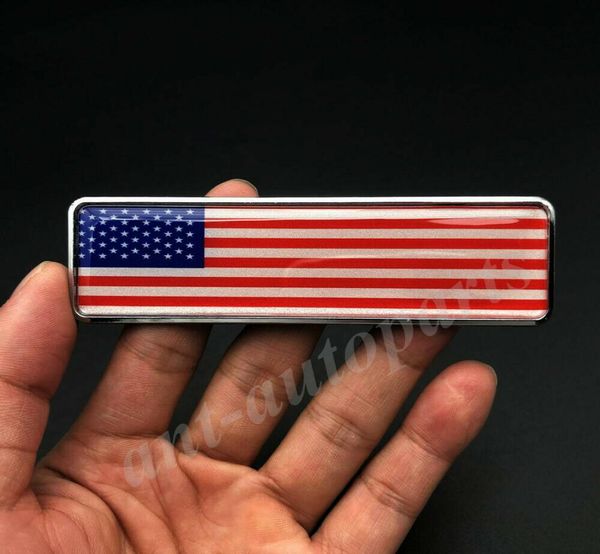 Badge drapeau américain en métal pour coffre de voiture, autocollant de moto, carénage 7840006