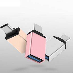 Metalen USB 3.1 Type C OTG-adapter Mannelijk naar USB 3.0 Een vrouwelijke convertoradapter OTG-functie voor MacBook Google Chromebook