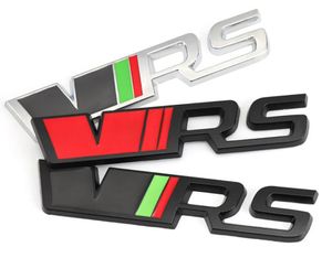 Insigne d'emblème de Logo VRS en métal insigne de grilles de carrosserie de coffre de style de voiture pour Skoda Octavia Kamiq kodiaqkaroq RS superbe Fabia Rapid