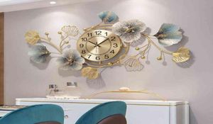 Mall Mall Corloge numérique 3D Corloges murales à la maison Décore nouveau chinois ginkgo biloba mural moderne Design Modern Living Room Decoration 21047011639