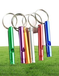 Porte-clés de sifflet en métal, porte-clés d'auto-défense portables, porte-anneaux de voiture, accessoires de Camping en plein air, Mini outils de survie9322687