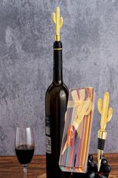 Metal Wine Stopper Bar Tool créatif Cactus Forme Champagne Cork Mariage Gardée Gift Craft Vins ACCESSOIRESA301442647