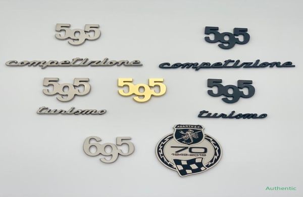 Logo 3D en alliage de Zinc pour coffre arrière, pour Abarth Competizione Turismo, Badge autocollant chromé, emblème d'aile latérale, 3981350